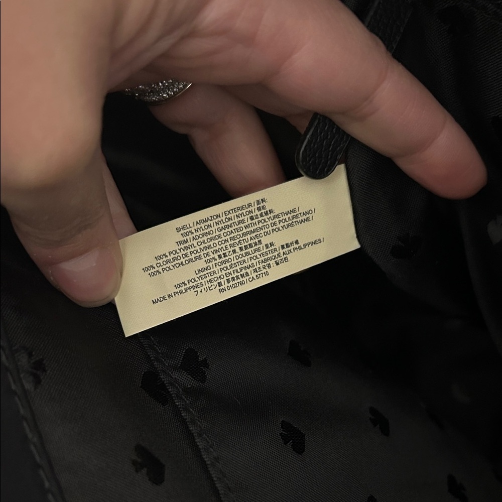 Kate Spade Triple Compartment Nylon Black Tote Bag - Picture 8 of 15